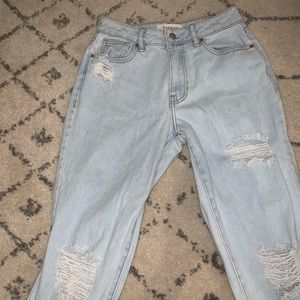 PACSUN LIGHT WASHED DENIM HIGH WAISTED JEANS